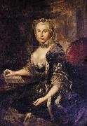 Johann Georg Ziesenis Portrait of Augusta Hanover oil painting
